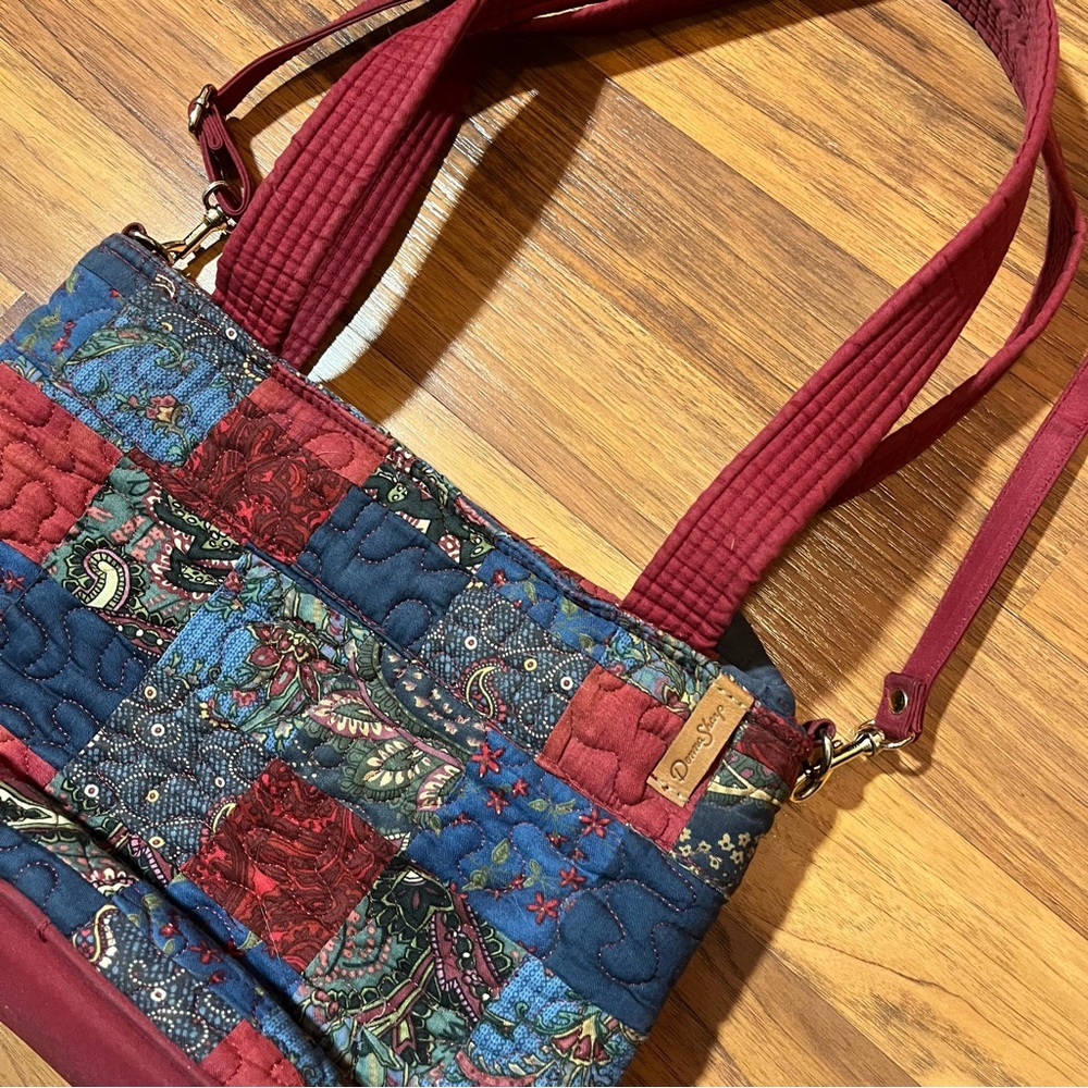 Donna Sharp Patchwork Quilted Purse Fall Purse Sh… - image 5